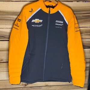Castore Mclaren Indycar team Orange and Black insulted Racing Jacket full zip